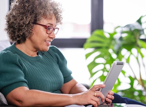 Woman on tablet