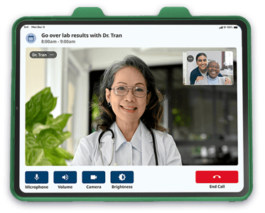 Telehealth tablet device